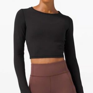 Lululemon Size 12 -  Wunder Train Cropped Long Sleeve